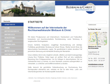 Tablet Screenshot of bleibaum-christ.de